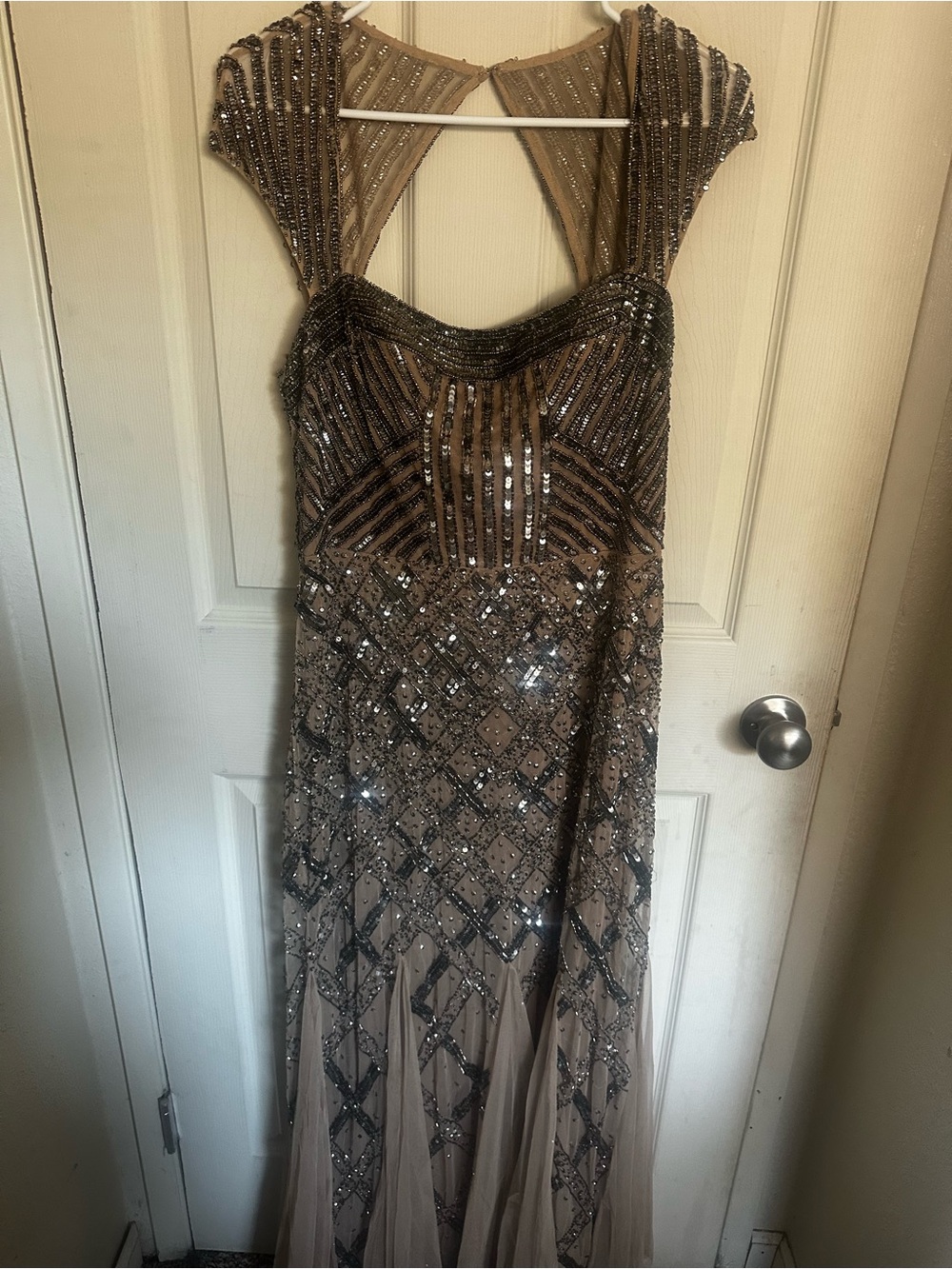Adrianna Papell  Evening Gown with Sequin Detail size 10 - Picture 5 of 14